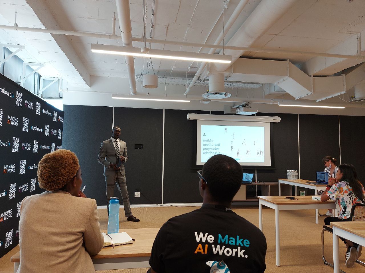 Daniel Cole engaging with a workshop audience